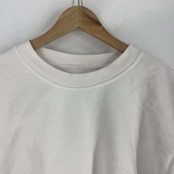 Lululemon Sweatshirt Size 8 Womens Opal White Perfectly Oversized Cropped Crew - Picture 2 of 6